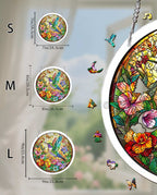 Acrylic Jigsaw Puzzle Suncatcher - Botanical Nectar Oasis
