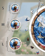Acrylic Jigsaw Puzzle Suncatcher - Wings of Freedom