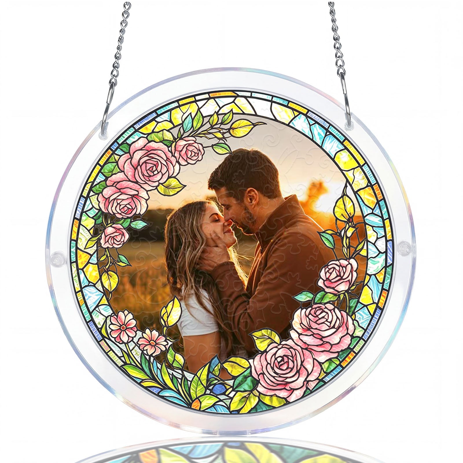 Personalized Acrylic Suncatcher - Forever love