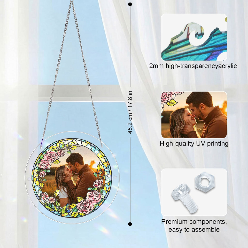 Personalized Acrylic Suncatcher - Forever love