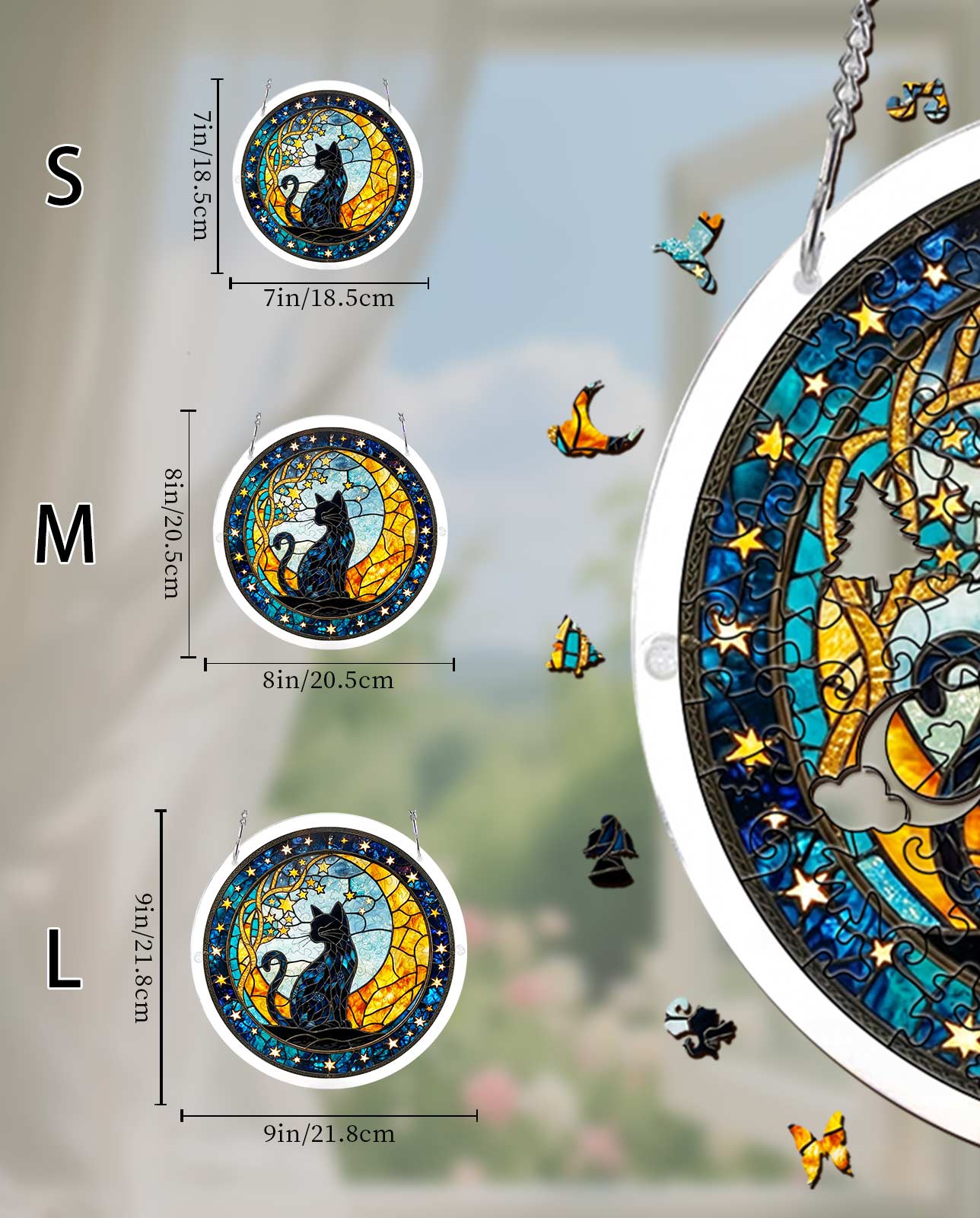 Acrylic Jigsaw Puzzle Suncatcher - Selene鈥檚 Cat