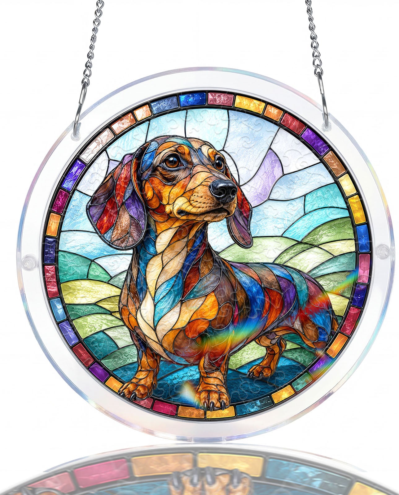 Acrylic Jigsaw Puzzle Suncatcher - Dachshund