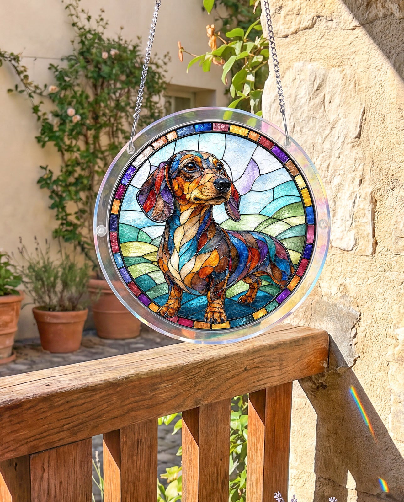 Acrylic Jigsaw Puzzle Suncatcher - Dachshund