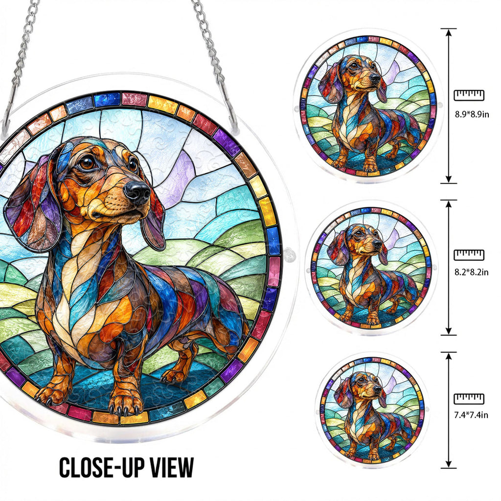 Acrylic Jigsaw Puzzle Suncatcher - Dachshund
