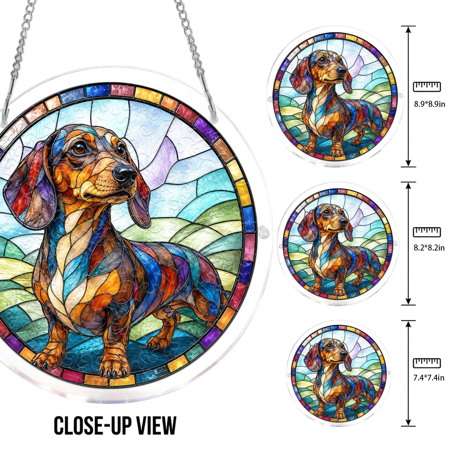 Acrylic Jigsaw Puzzle Suncatcher - Dachshund