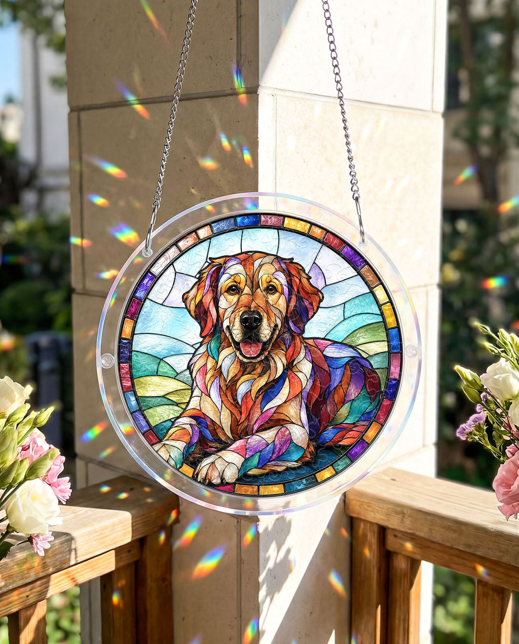 Acrylic Jigsaw Puzzle Suncatcher - Golden Retriever