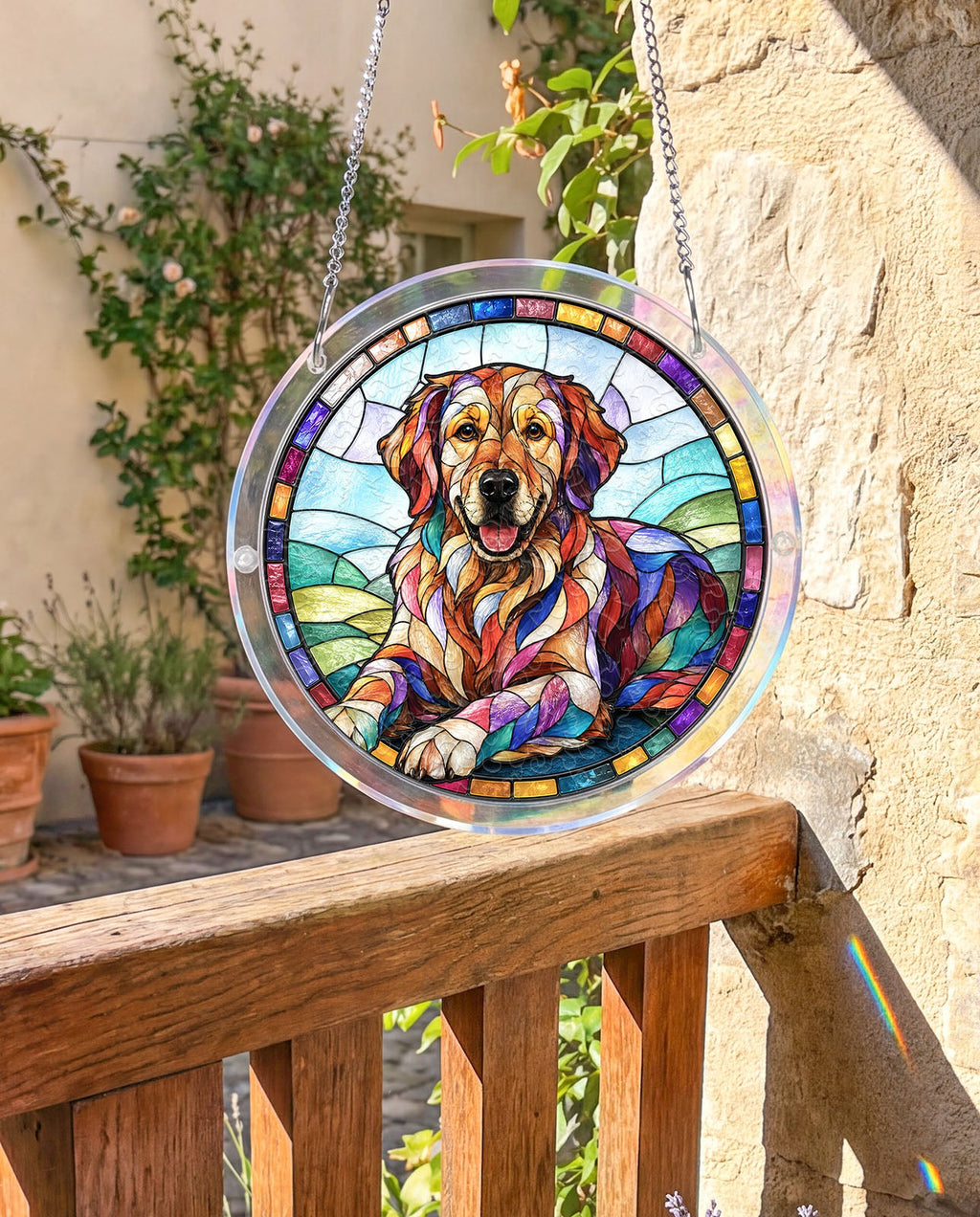 Acrylic Jigsaw Puzzle Suncatcher - Golden Retriever
