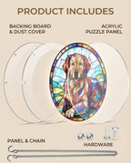 Acrylic Jigsaw Puzzle Suncatcher - Golden Retriever