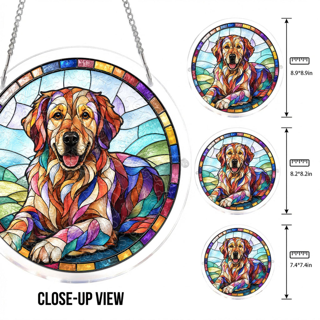 Acrylic Jigsaw Puzzle Suncatcher - Golden Retriever