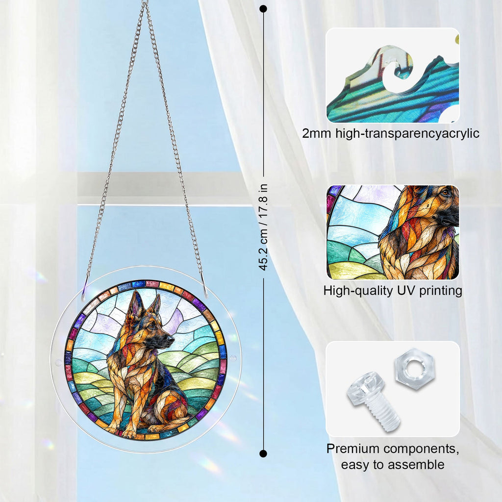 Acrylic Jigsaw Puzzle Suncatcher - German Shepherd