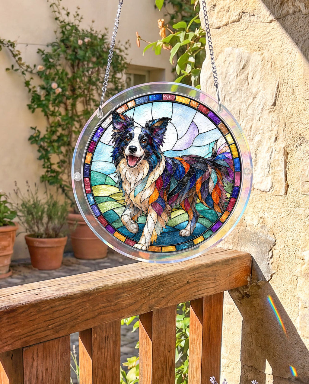 Acrylic Jigsaw Puzzle Suncatcher - Border Collie