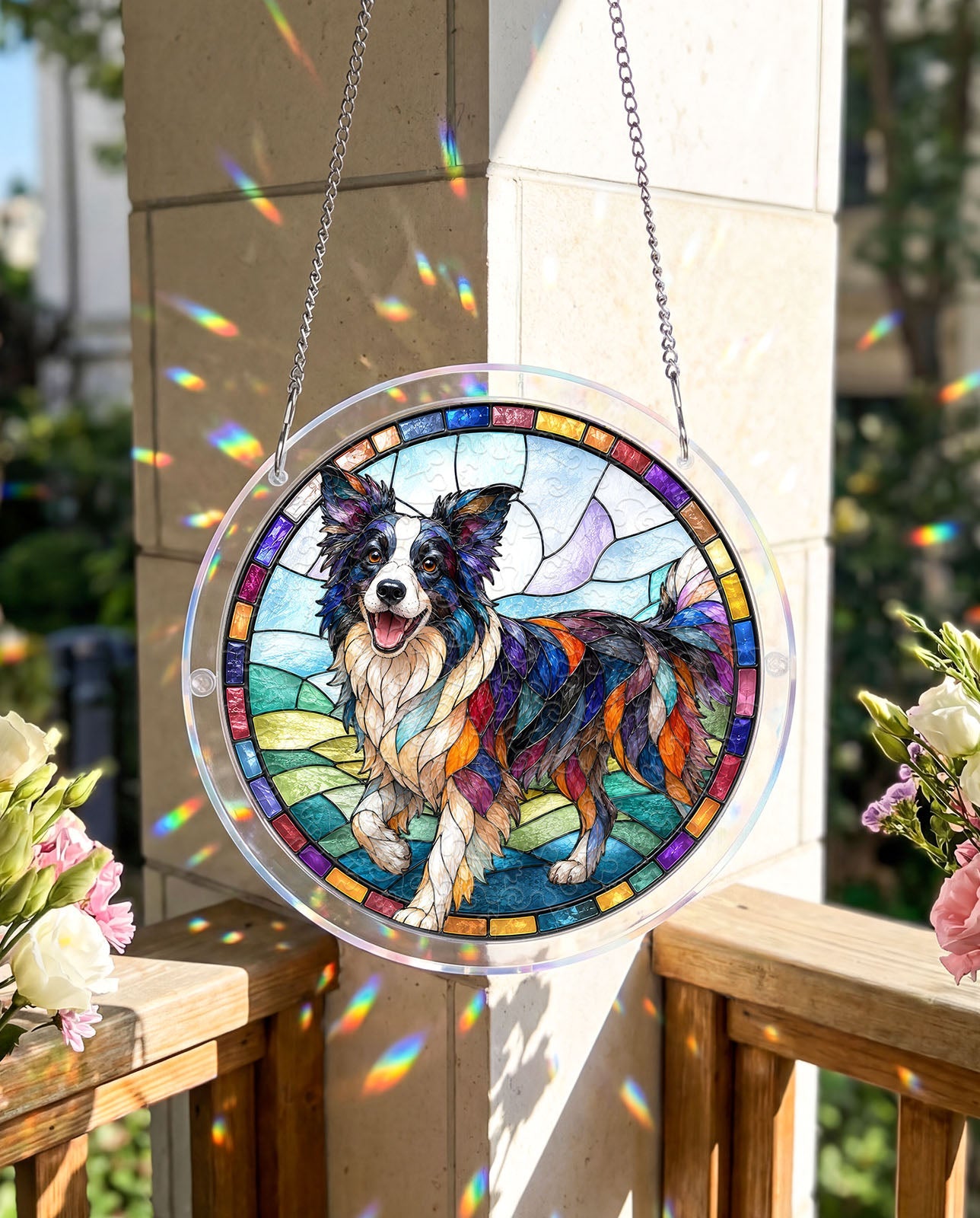 Acrylic Jigsaw Puzzle Suncatcher - Border Collie