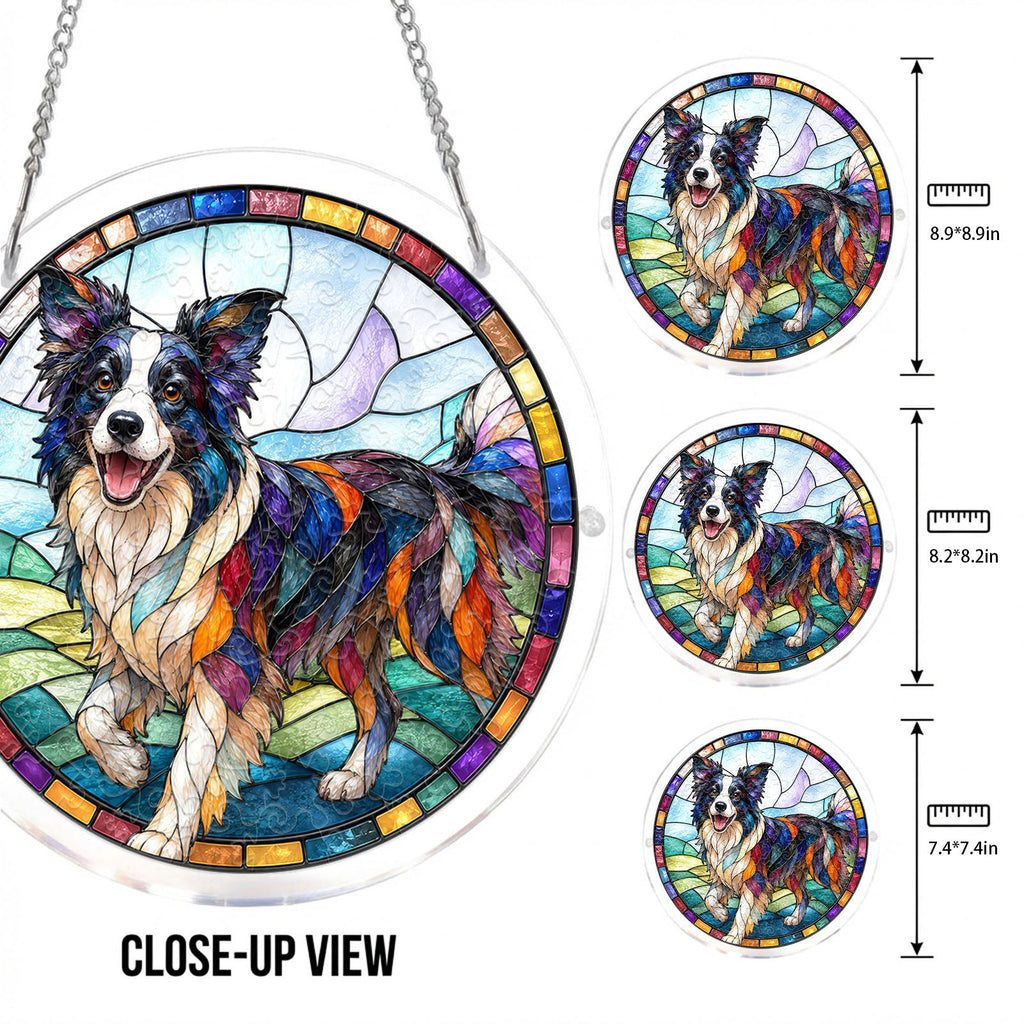 Acrylic Jigsaw Puzzle Suncatcher - Border Collie