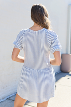 Sunlit Stripes Gauze Mini Dress FINAL SALE