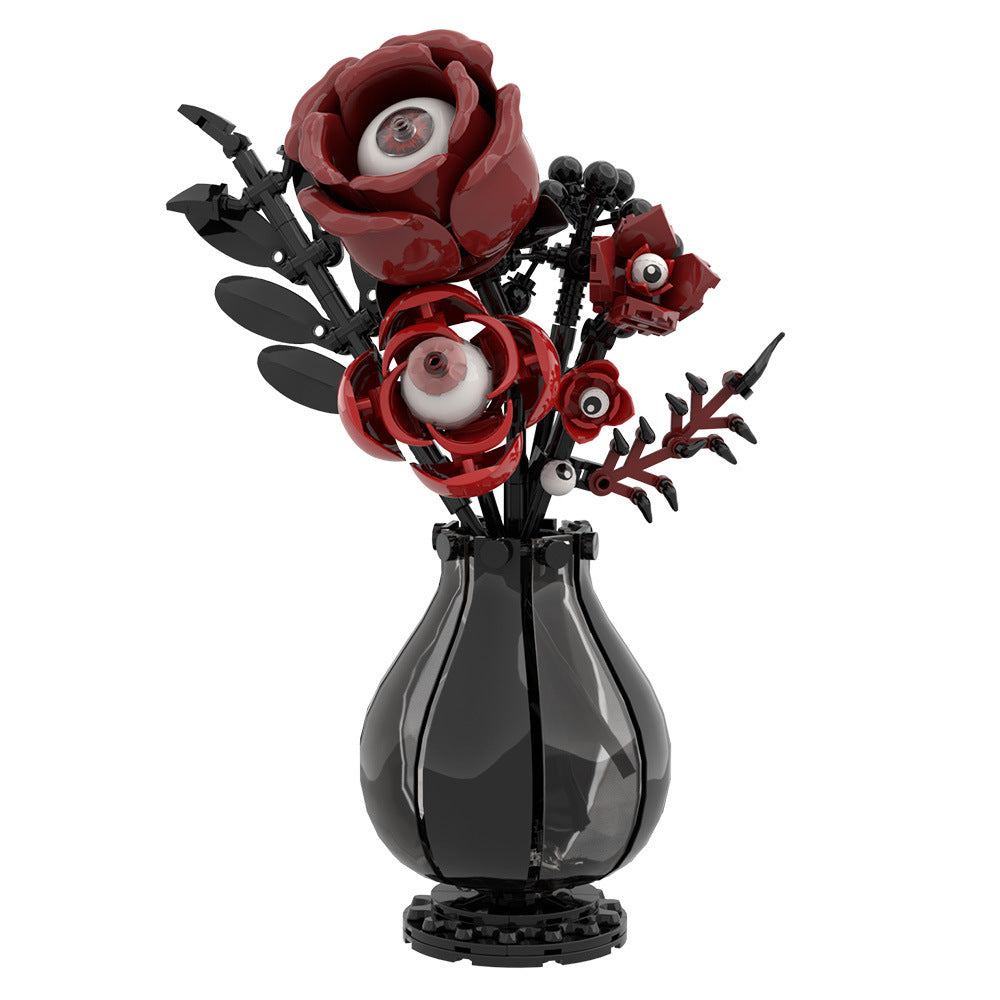 Gothic Eyeball Rose Brick Set – Dark Fantasy Collector Display