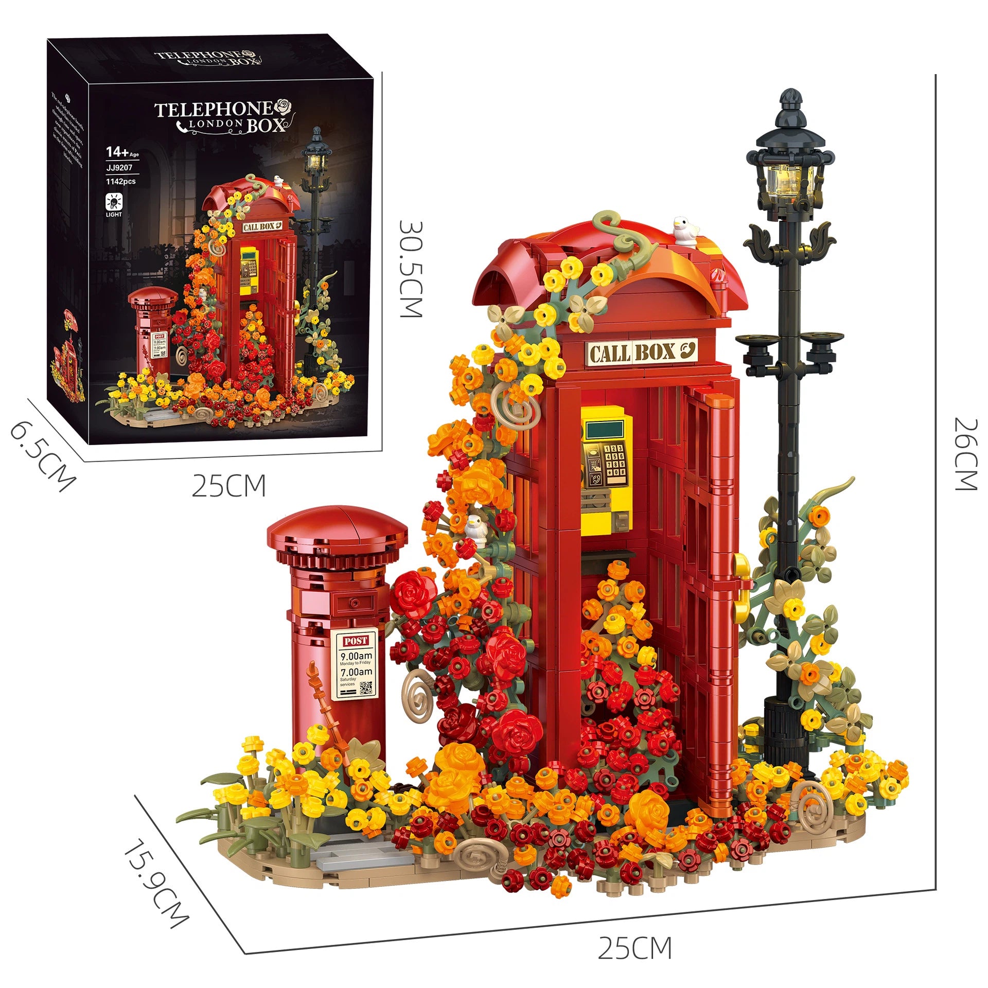 London Street Phone Booth Building Block Set|1142Pcs