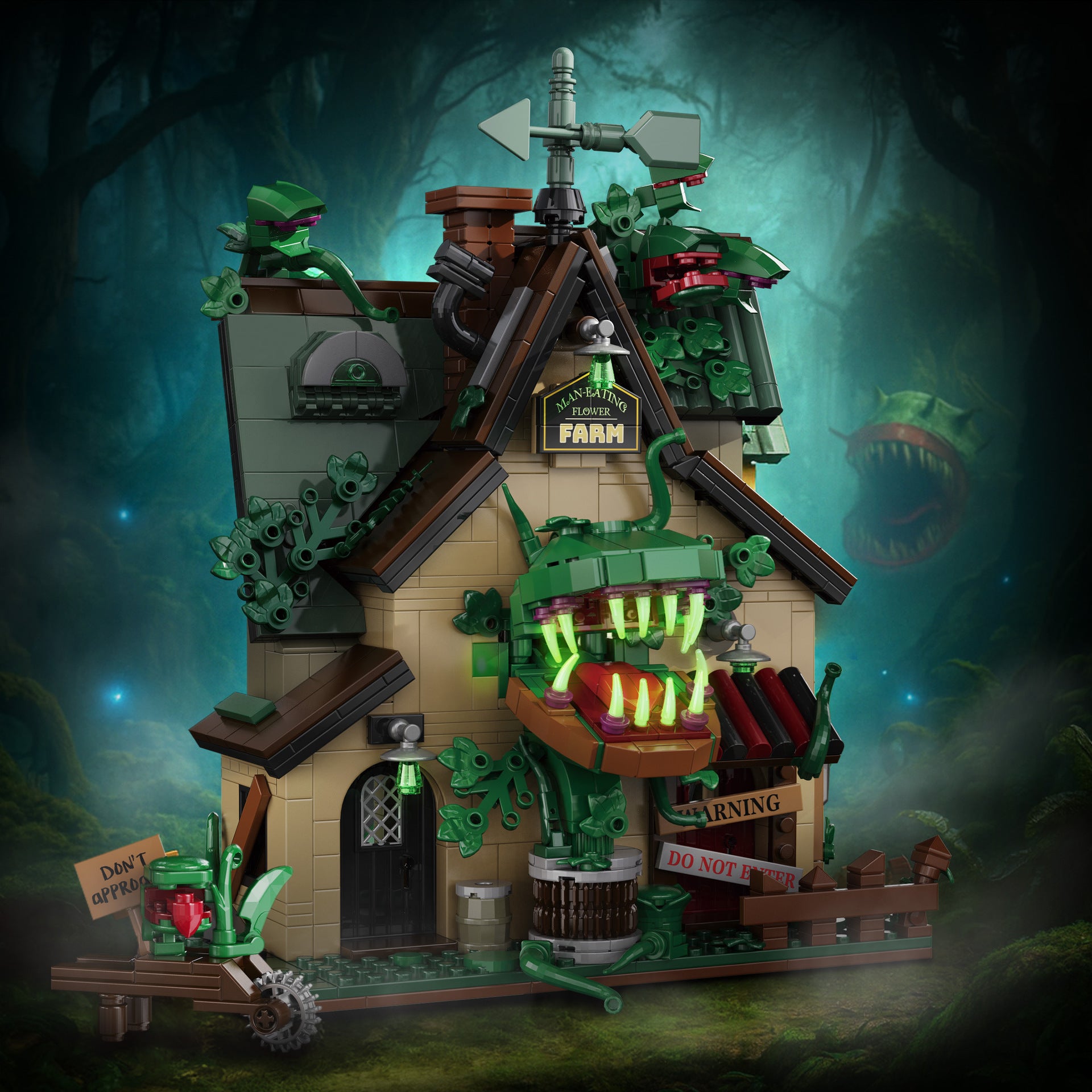 Carnivorous Plant Cottage Building Set -  Family Atmosphere Edition