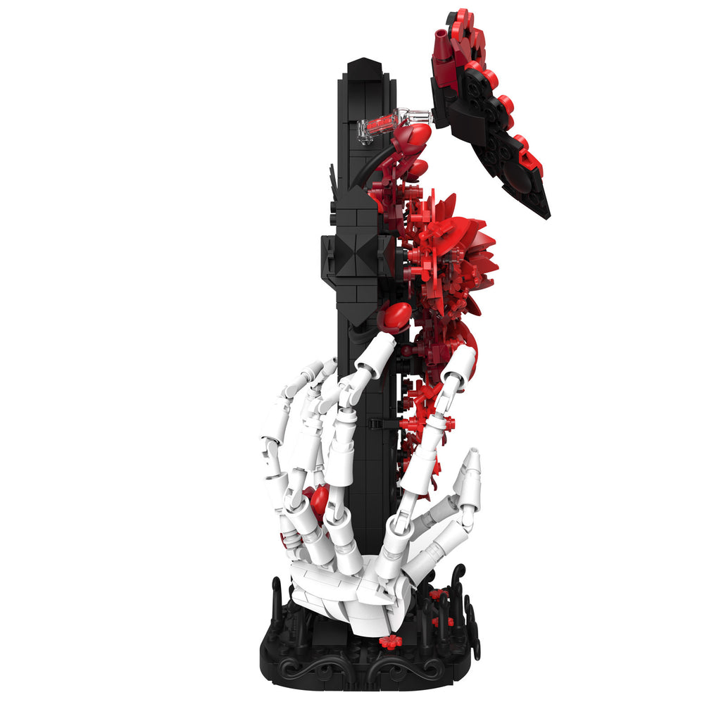 Dark Gothic Cross & Skeleton Hands Brick Set – Eternal Love Edition