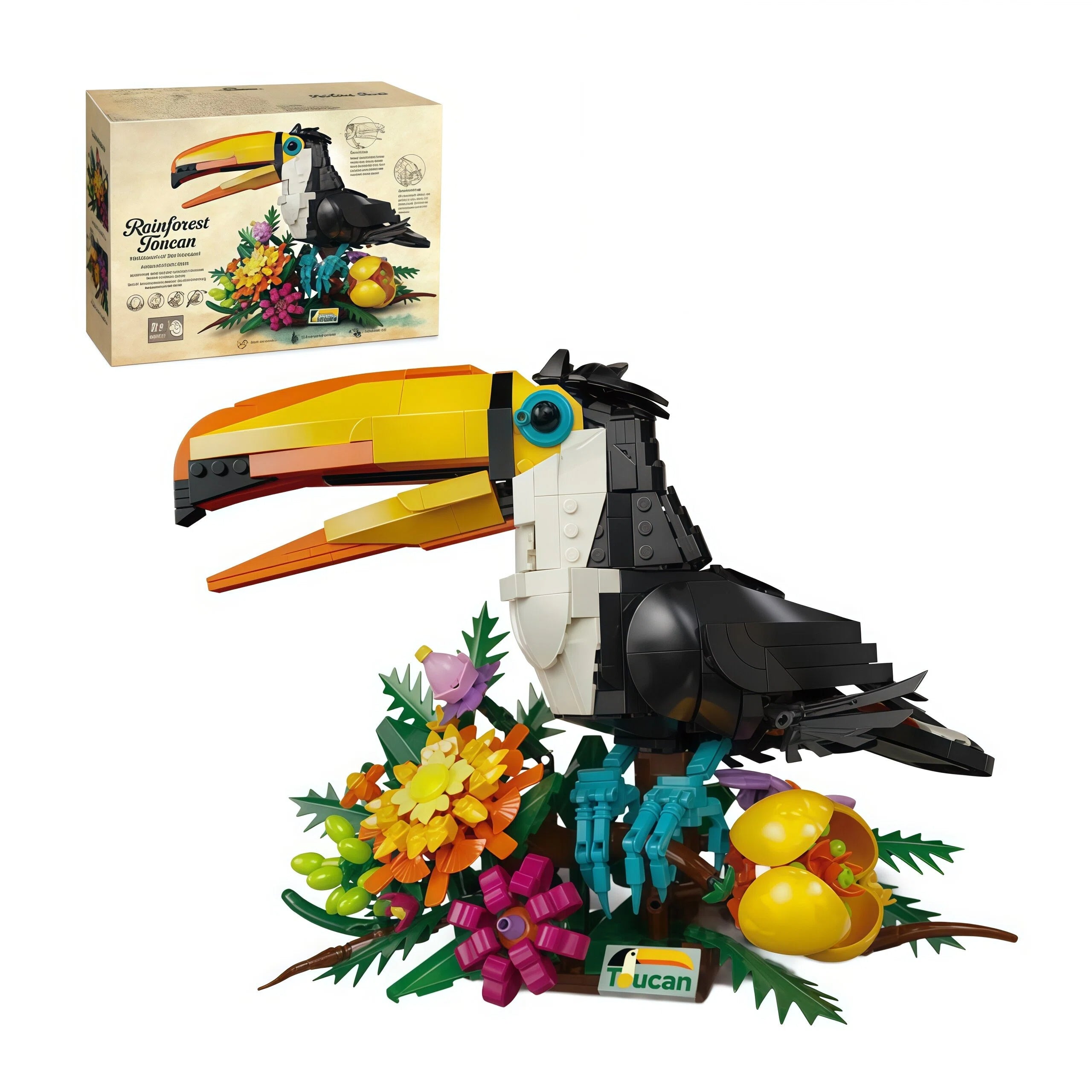 Rainforest Toucan Building Block Set | 1068Pcs