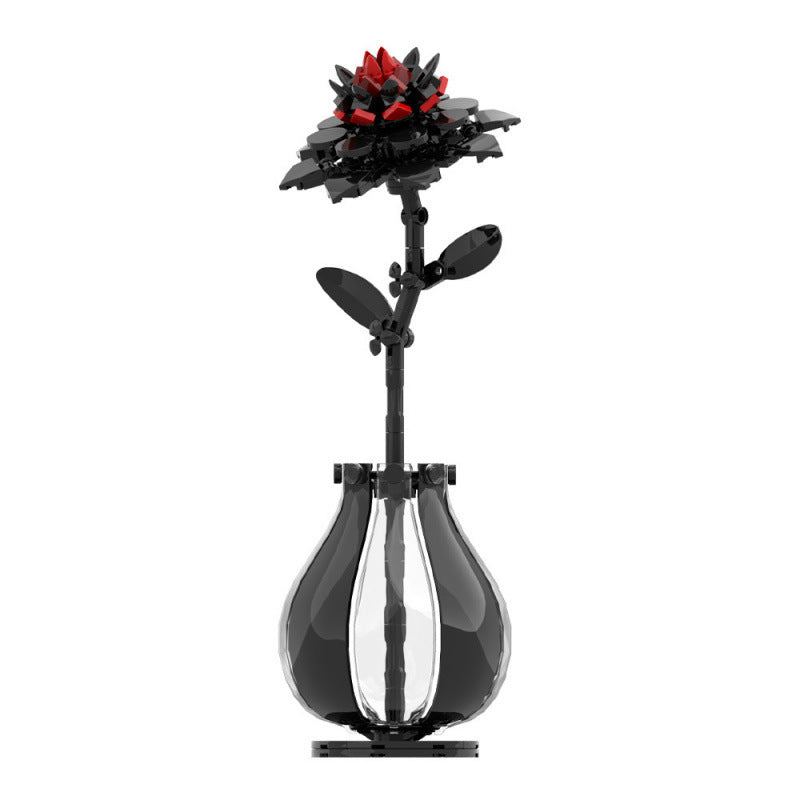 Gothic Crimson Dahlia "Eternal Bloom" Brick Flower