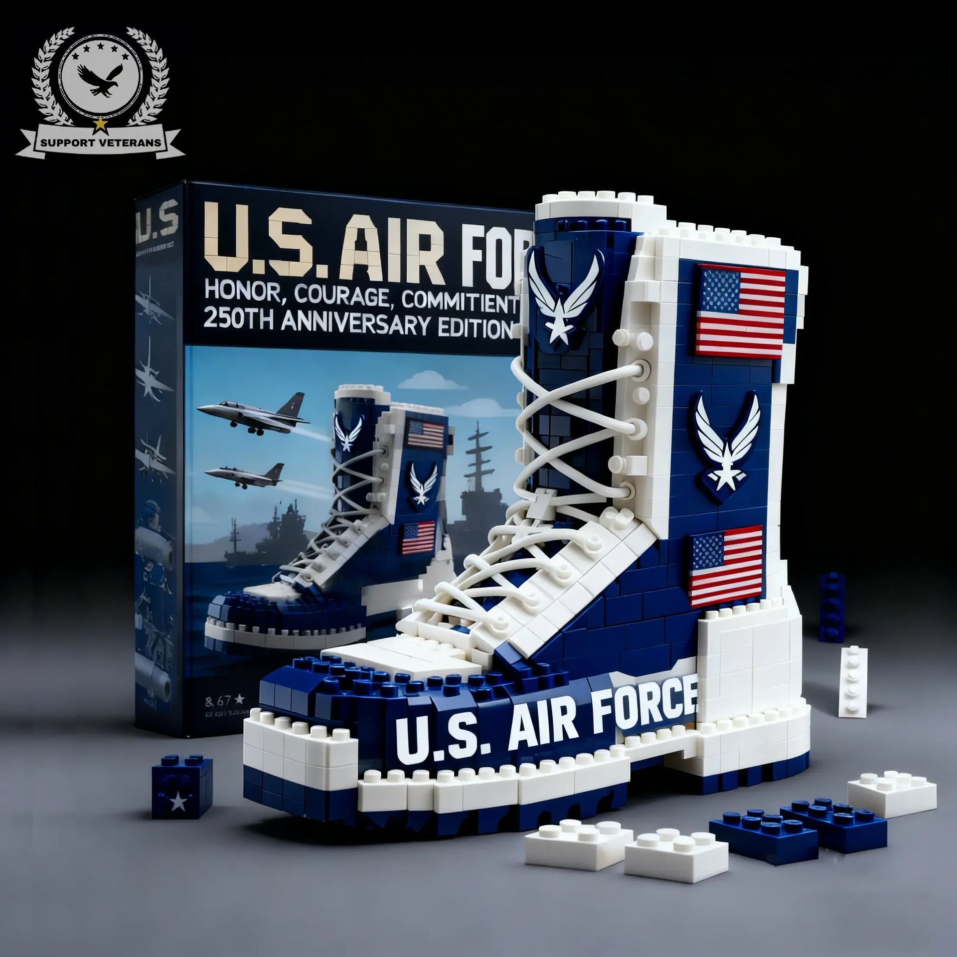 U.S. Military 250th Anniversary Commemorative Building Blocks