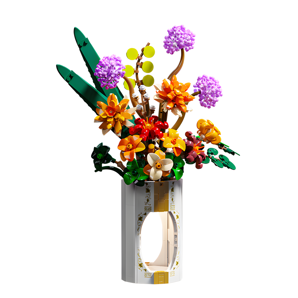Premium Brick Floral Building Block set