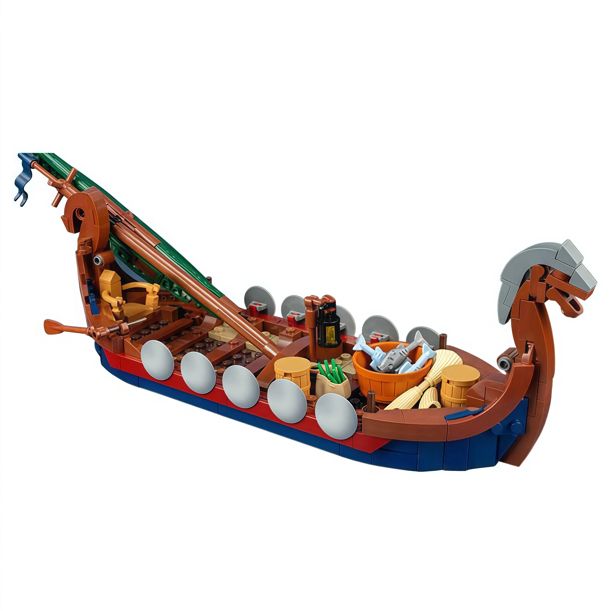Nordic Longship Brick Set – Legendary Viking Display Build