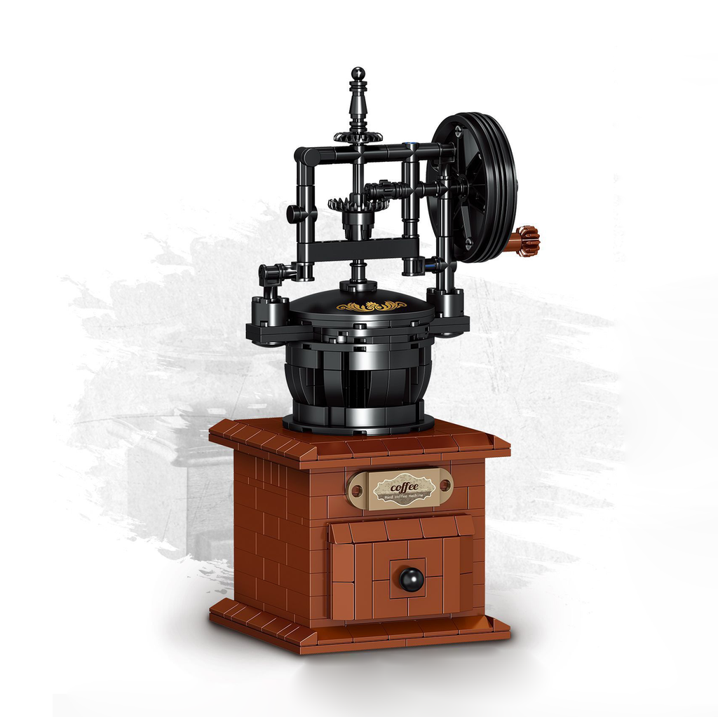 🛠️ Vintage Manual Coffee Grinder Building Set