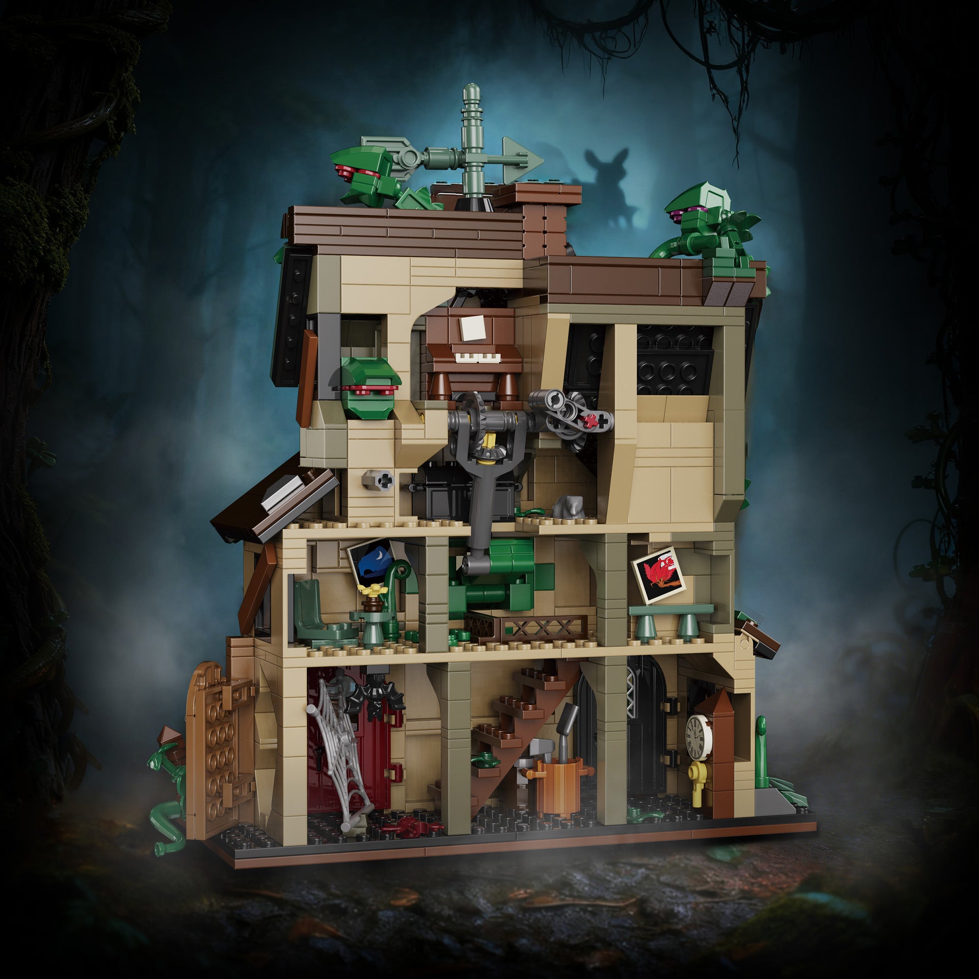Carnivorous Plant Cottage Building Set -  Family Atmosphere Edition