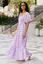 Aurora Lavender Smocked Top Maxi Dress FINAL SALE