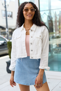 Run Around Town Ivory Deconstructed Denim Jacket FINAL SALE