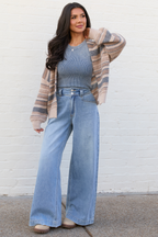 Back To Square One Acid Washed Ribbed High Neck Tank FINAL SALE