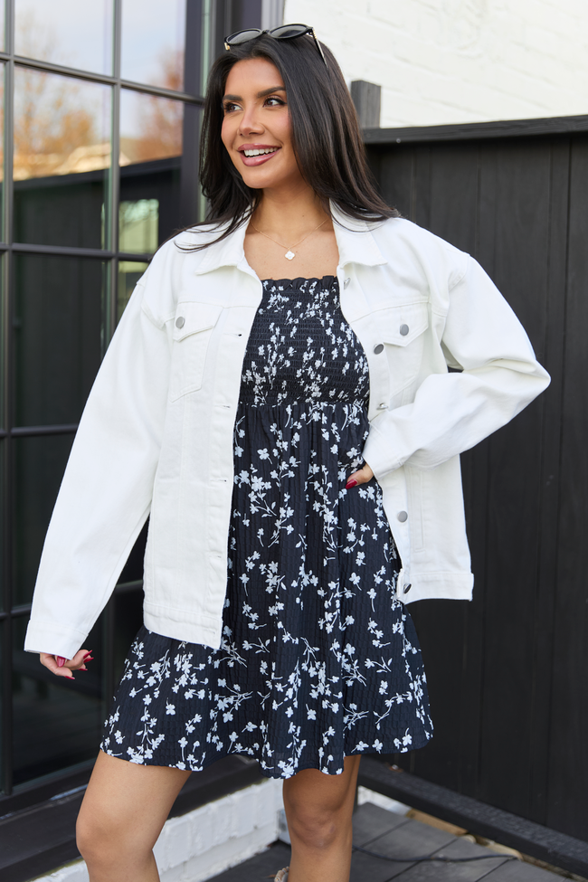 Masie White Boyfriend Denim Jacket FINAL SALE