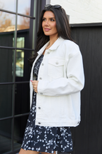 Masie White Boyfriend Denim Jacket FINAL SALE
