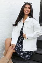 Masie White Boyfriend Denim Jacket FINAL SALE