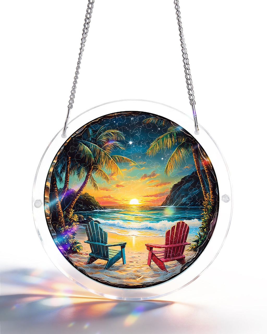 Acrylic Jigsaw Puzzle Suncatcher - Enchanted Shores