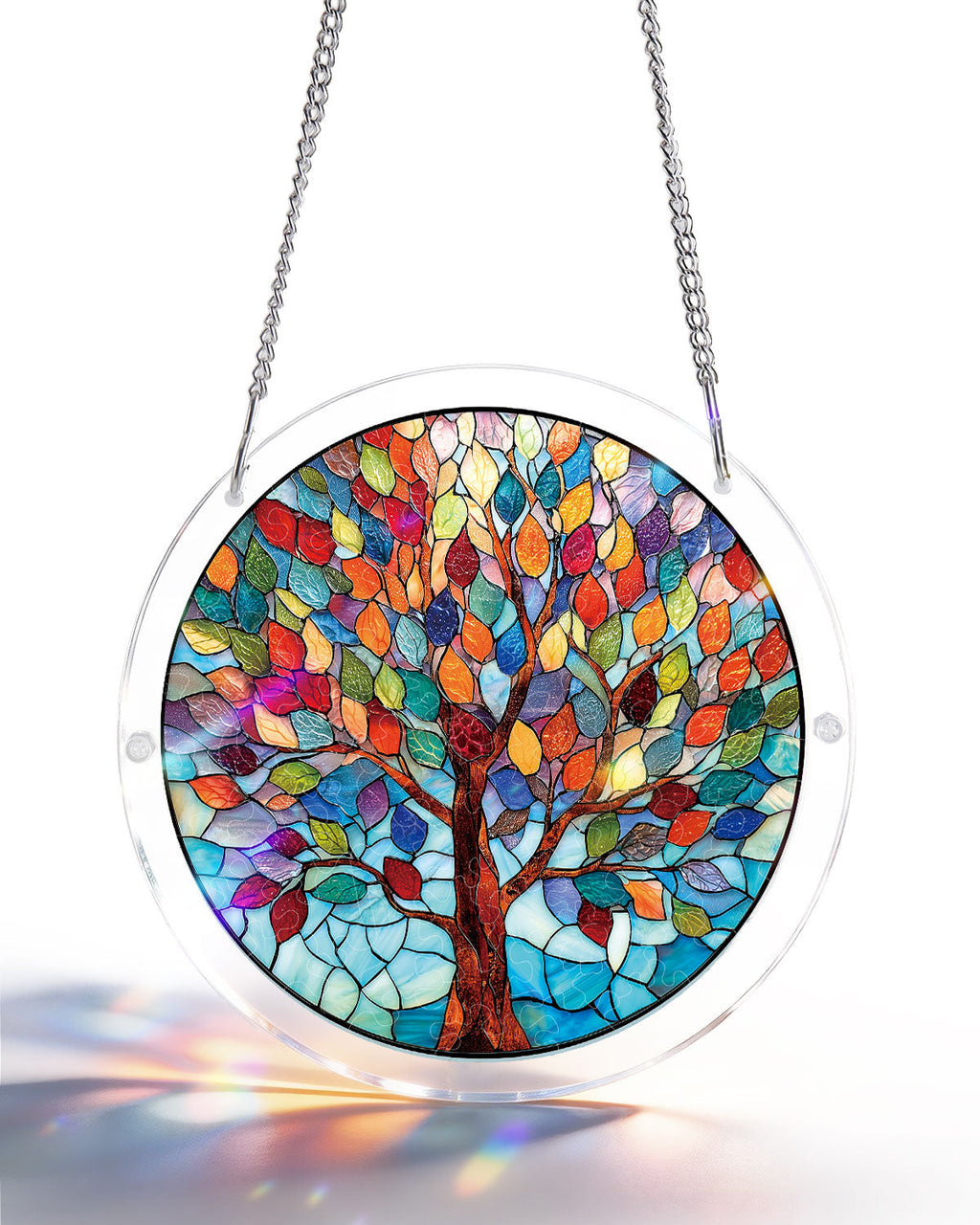 Acrylic Jigsaw Puzzle Suncatcher - Vivid Tree of Life