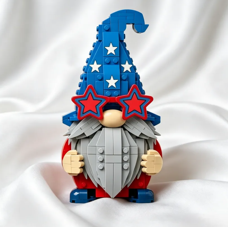 America 250th Anniversary Gnome Building Block Set