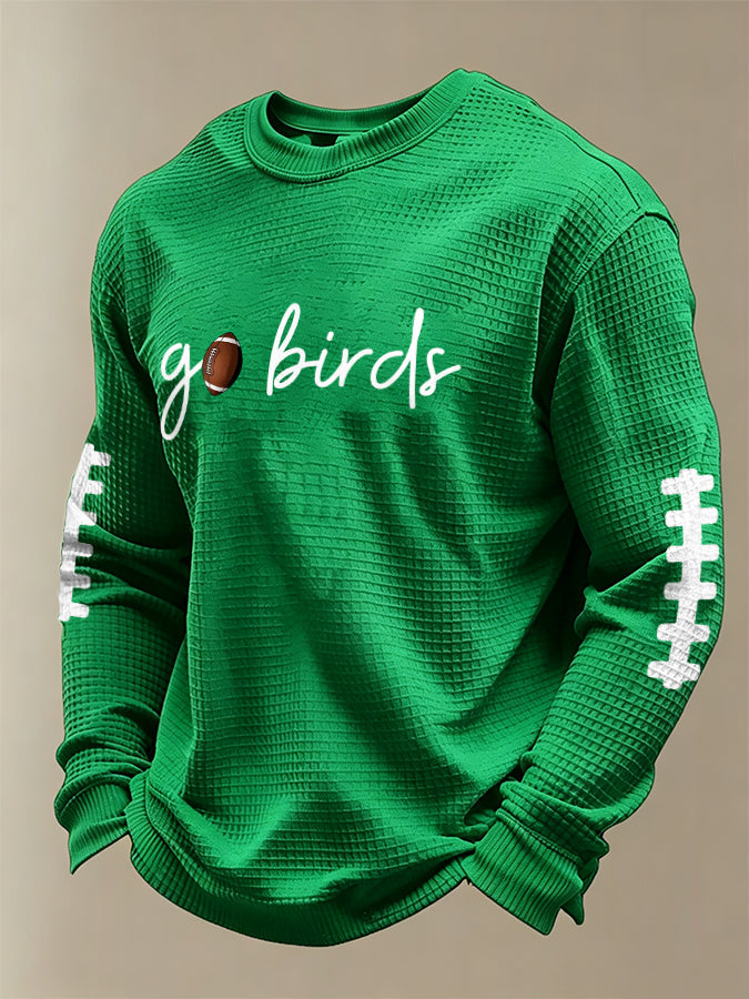 Men's Football print waffle T-shirt