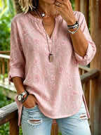 Women's Casual Floral Print Top