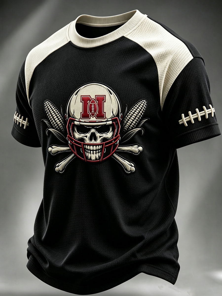 Men'S Football Print Waffle T-Shirt