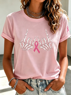 Women's Casual Breast Cancer Awareness T-Shirt