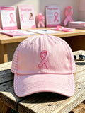 Pink Plaid Print Cap