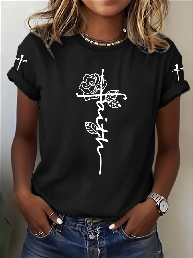Women's Breast cancer awareness Printed Casual T-Shirt