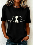 Women'S Paw Printed T-Shirt