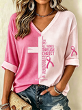 Women's Casual Breast Cancer Awareness Shirt
