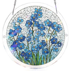 Acrylic Jigsaw Puzzle Suncatcher - Azure Bloom Whisper