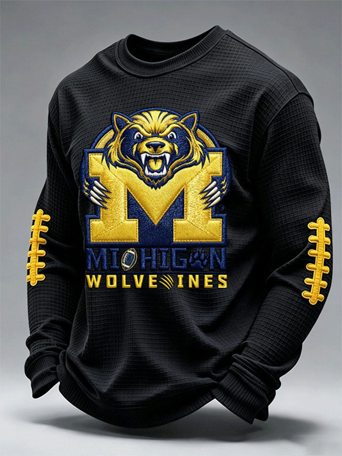 Men'S Football Enthusiast Sports Waffle Top