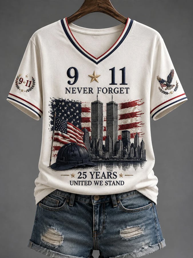 Women's USA 911 Print T-Shirt