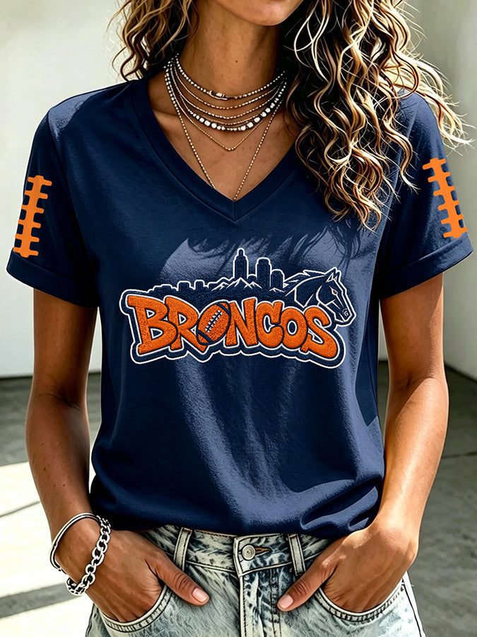 Women's Football Printed Casual Sweatshirt